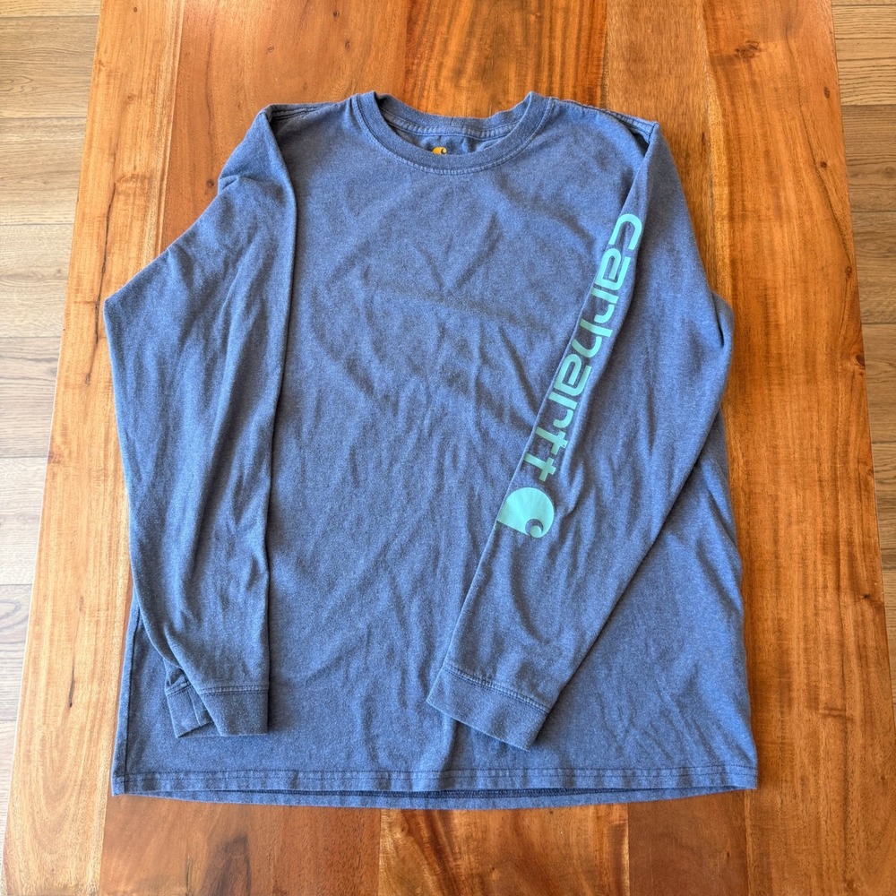 Carhartt Men's Blue Long Sleeve Shirt Size L